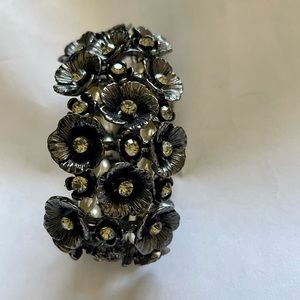 Black Floral Bracelet